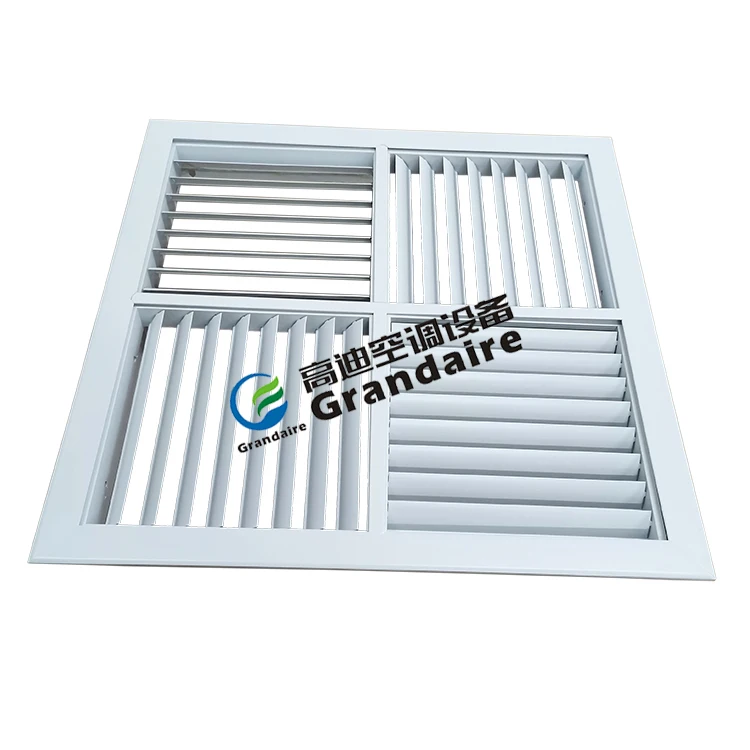 Aluminum multi-directional outlet air diffuser in four ways