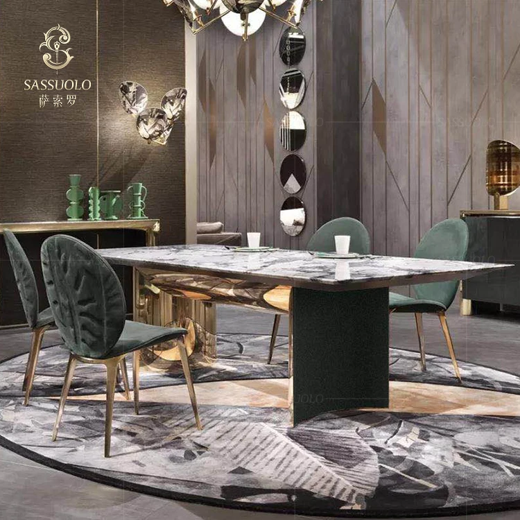 
Sassuolo 2020 newest design marble coffee table catering table deluxe editiondinning table set 