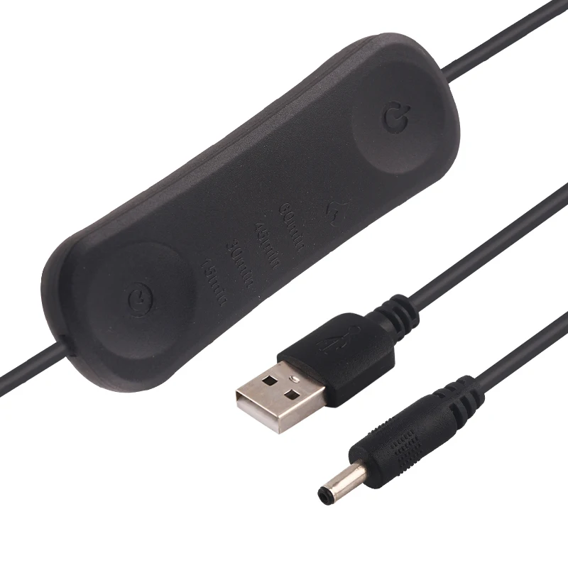 OEM adjustable USB thermostat switch cord heating eye mask touch thermostat switch black motor massage switch