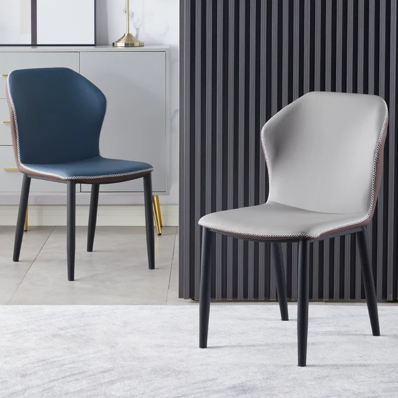 Luxury Dining Chair Set Genuine Leather Velvet Fabric Seat with Modern Design Metal Indoor Furniture for China Restaurant