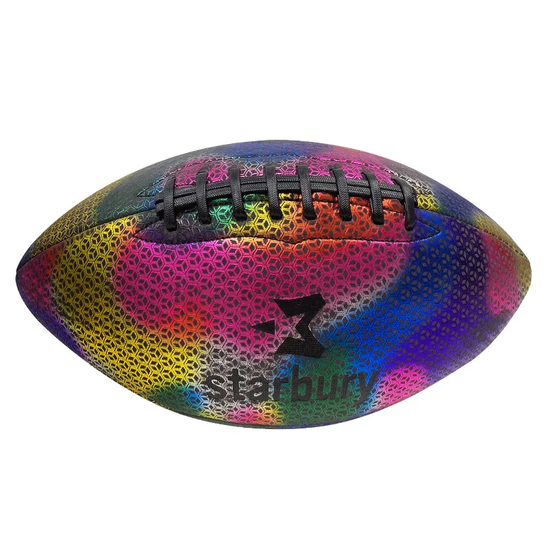 Best gift size3 size6 size9 Indoor Outdoor Light Up night Training Holographic Glowing Reflective PU Football (1600480985321)