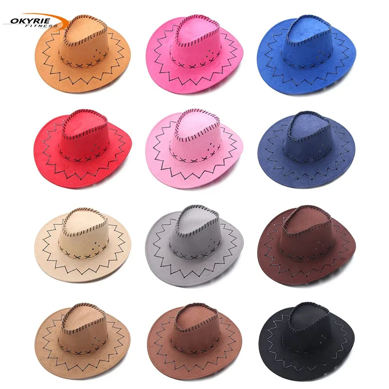 OKyRie Lowest Price Man Women Buy Leather Stetson Leather Wholesale Panama Fedora Hat Kids Jazz Cowboy Hats