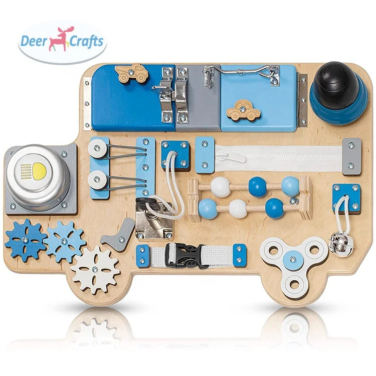 New Toddlers Learn toys Sensory Activity Board Wooden Busy Board for sale DD12335