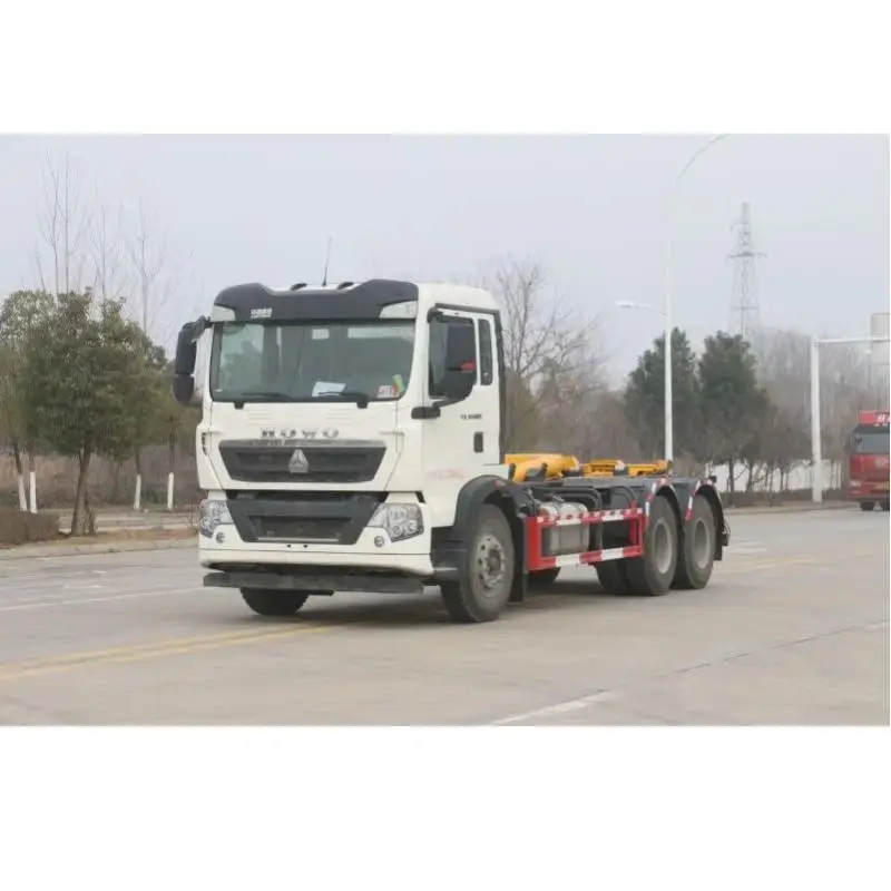 Sinotruk HOWO задний двухосный ручной привод 20 кубических крюков мусоровоз
