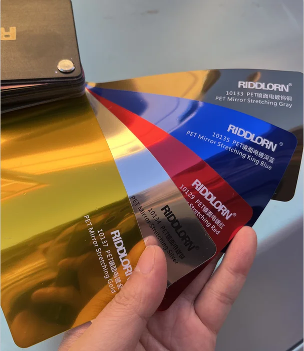 PET 1.52x18m vinyl electroplated Gold No Bubble wrap protects Super Mirror Chrome reflective gold auto color changing film