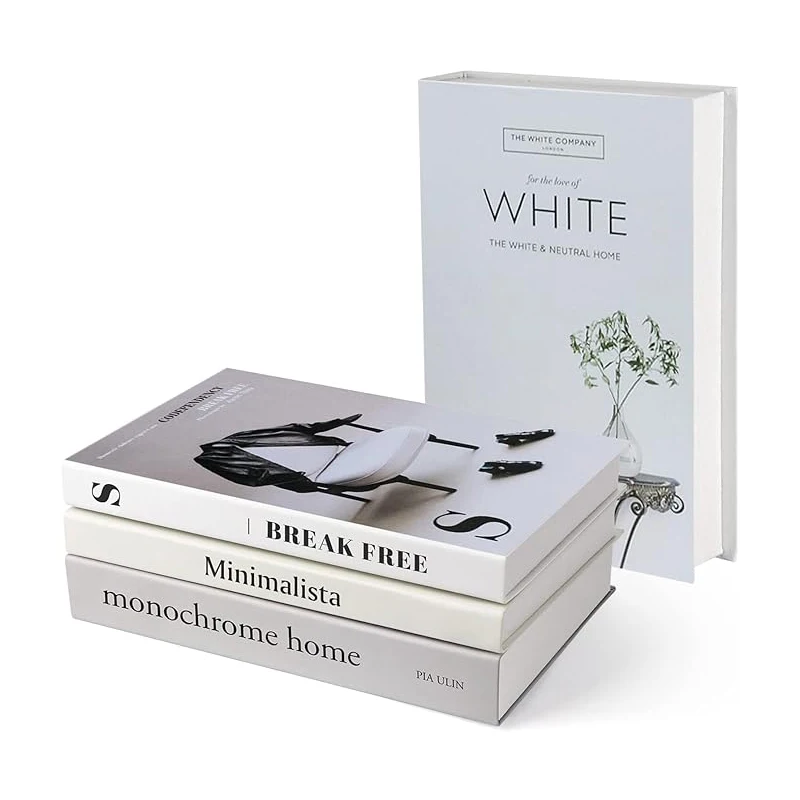 Fashionable Blank Book Home Decoration Modern Books Luxury Designer Decorative Books