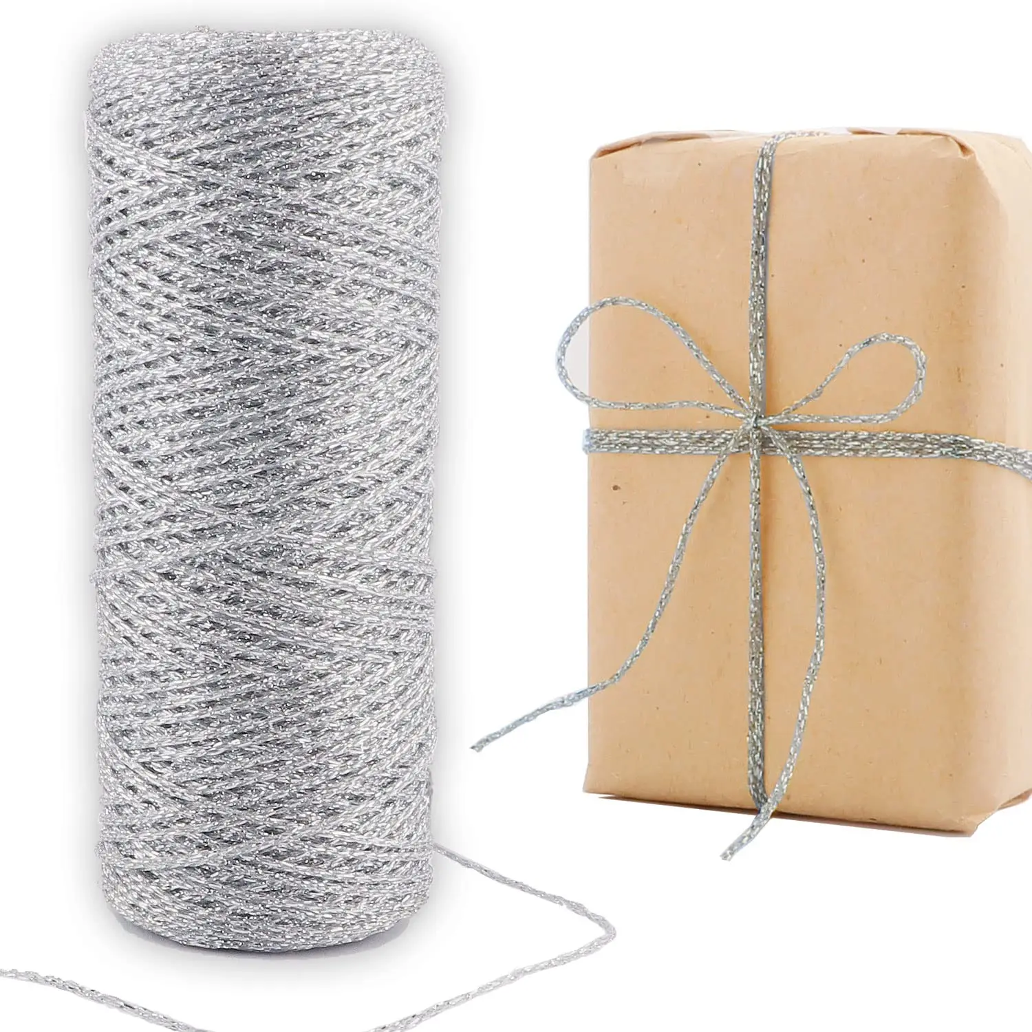 Wholesale Gold Thread Cord Packing Rope 2mm*100m Ornament String silver DIY Wedding Party Christmas