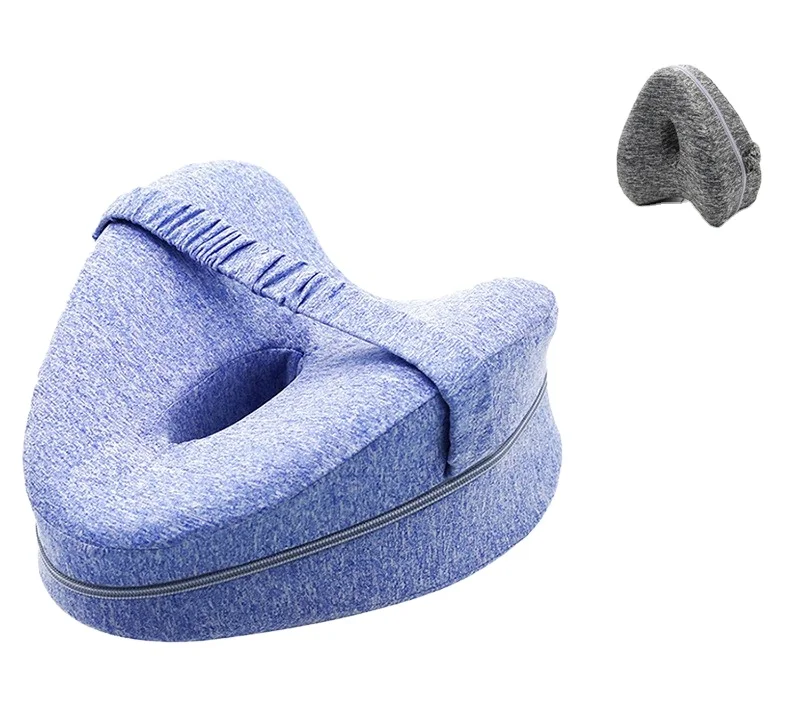 Hotsale Memory Foam Knee Pillow with Strap for Side Sleeper Leg Support Cushion with Washable Removable Cover