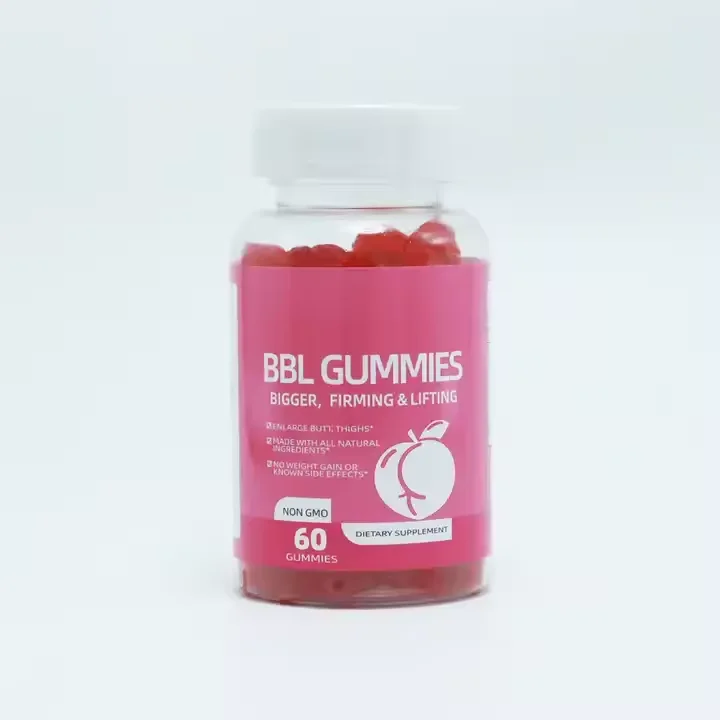FactoryOEM Bbl Butt Enhancement Gummy Bears Vitamins Ginseng Tablets Booty Gummies Butt Increase Supplement For Women 60 Gummies