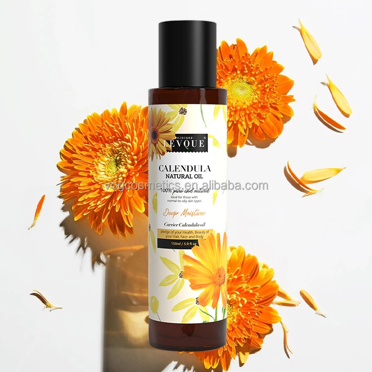 Private Label Calendula Massage Oil Nourishing Calendula Oil Hydrating Moisturizing Calendula Extract Face Oil