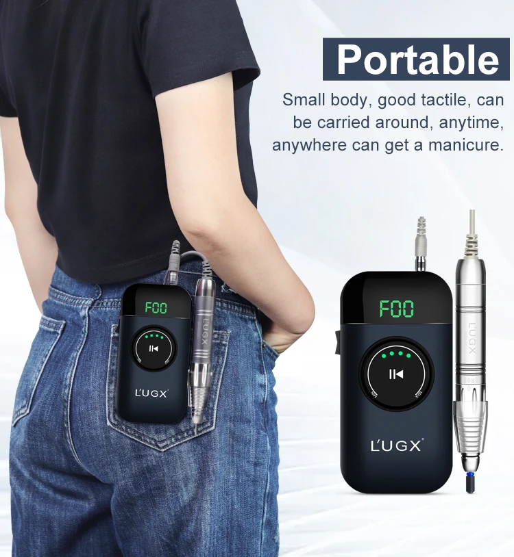 Профессиональные инструменты для ногтей, беспроводная высококлассная электрическая дрель для ногтей, 35000 об/мин