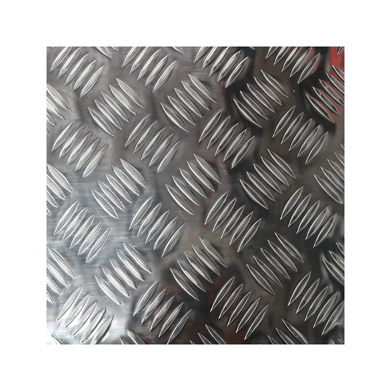 Ruilin Slip Resistant Shequred Embossed Checkered Tread Flooring 5457 5652 5657 Aluminum Sheet with 3 5 Bar Texture