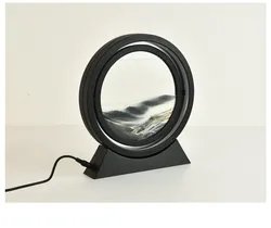 10 Inch Moving Sand Art Hourglass Rechargeable Table Light For Home Decoration And Office Relax Time