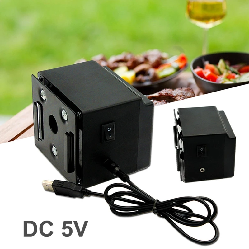 Barbecue Motor with USB Cable Oven Motor Available Mobile Power Charging Batteries Dual Use Outside BBQ Grill