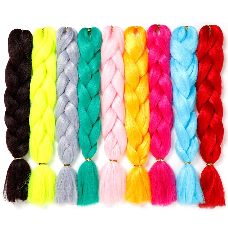 
Wholesale hair extension high quality raw material ombre jumbo braid synthetic hair for braiding 