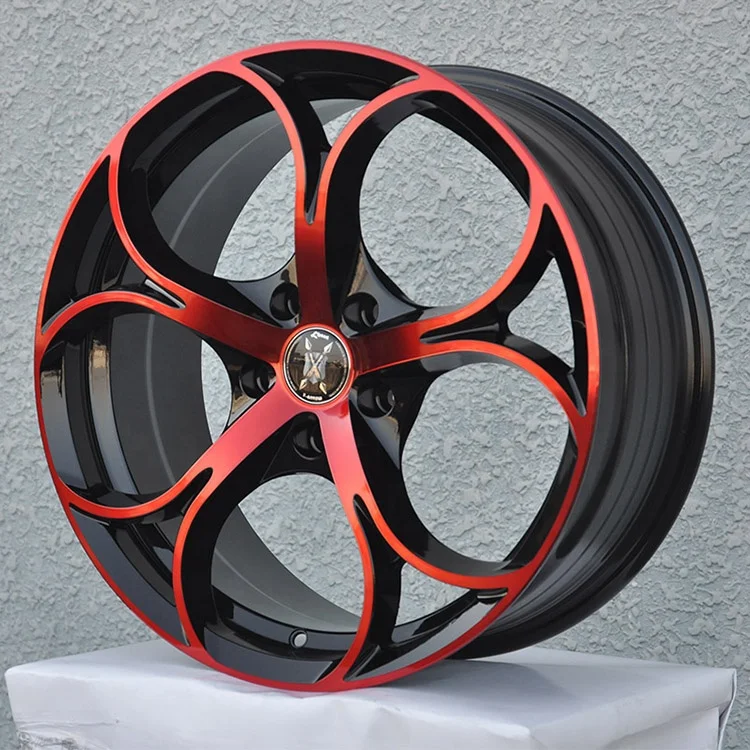 Long Operation Life Good Quality Red Casting Rims Alloy Wheels 17 18 Inch for Cars