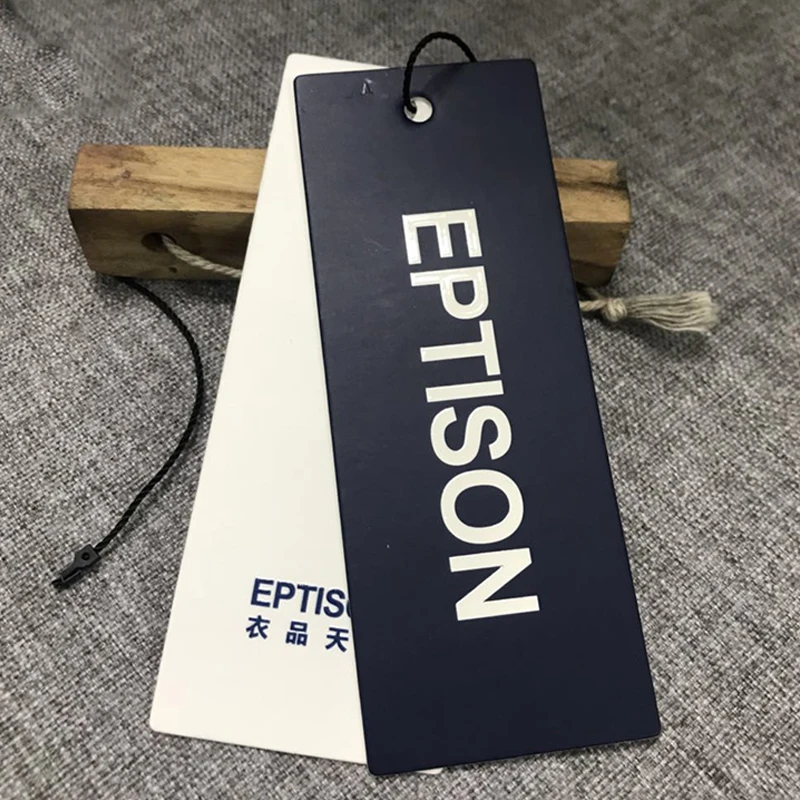 Картонная подвесная бирка высокого качества с покрытием для одежды ярлыки логотипом на заказ принтом