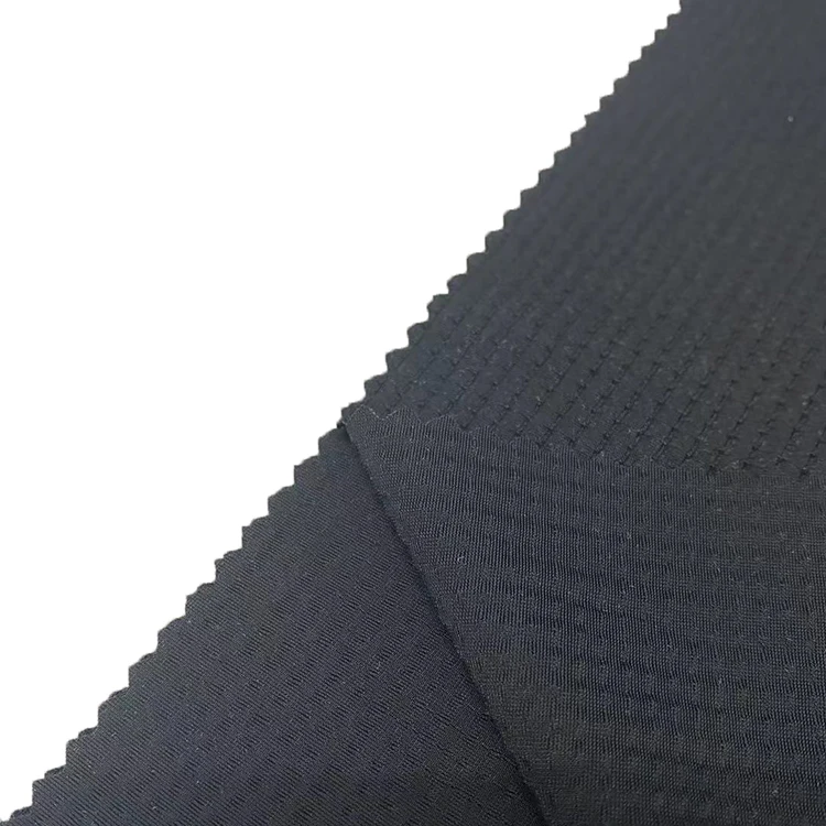 nylon spandex Seersucker style jacquard 4 way stretch moisture wicking fabric