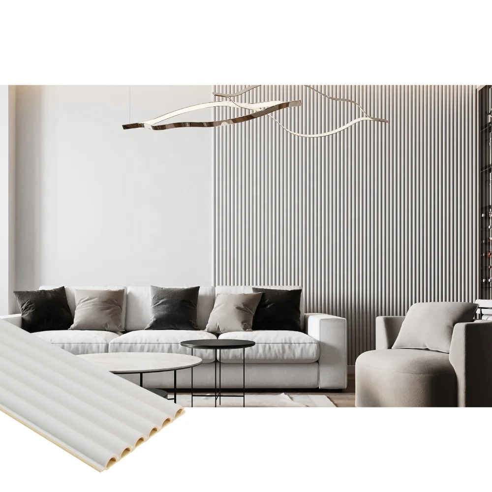 Factory Price Crack Resistance Indoor Fluted Wood Wpc Siding Panels Exterior Wall Panel