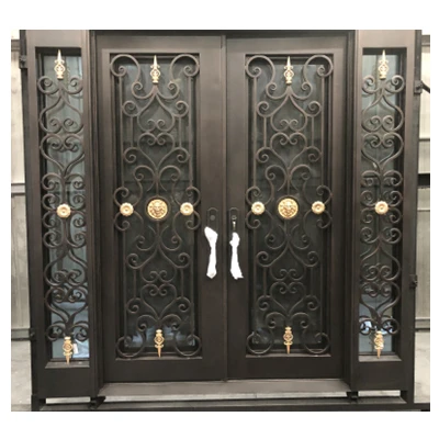 Factory Wholesale Iron Door  Wrought Iron French Doors Wrought Iron Door