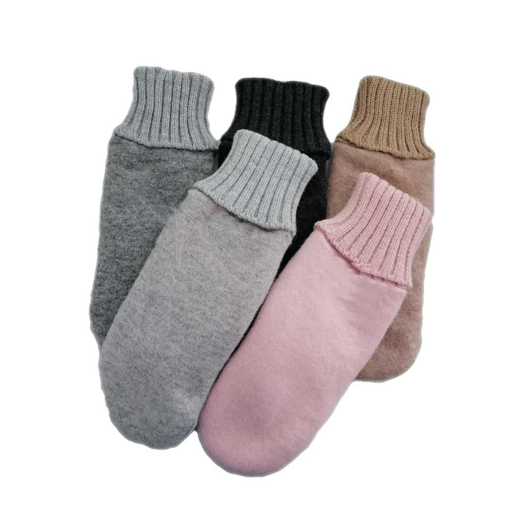 
Winter custom women driving cycling knitted thermal mittens gloves 