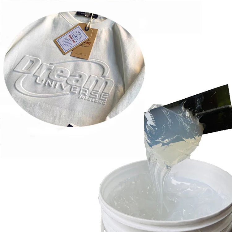 Direct factory  Washable 3D impression Mold Embossing screen printing silicone inks For Decoration Textile printing