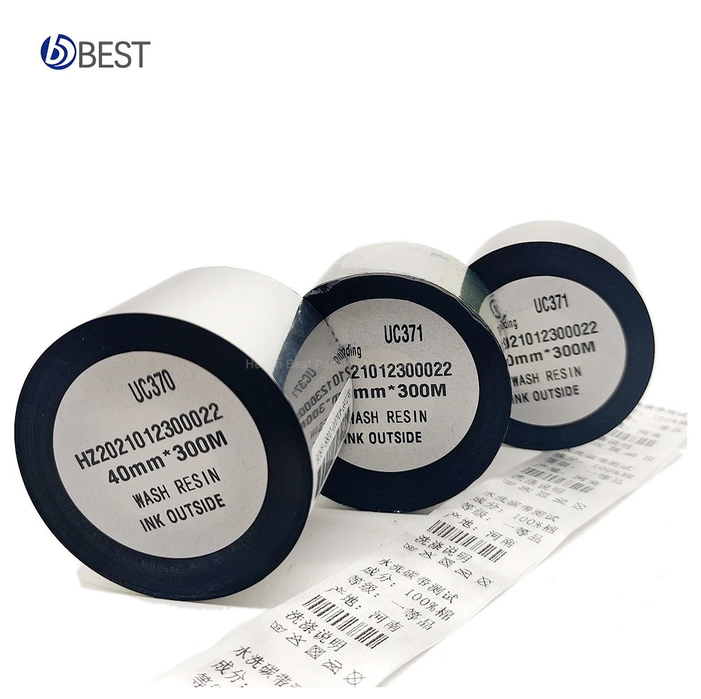 Mixed Color Heat Transfer Ribbon Wax Resin Washed Mark Ribbon for Label Printer Compatible with Printer