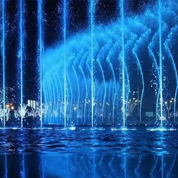 Modern Stainless Steel Outdoor Fountain Nozzle Universal Direct Current Digital Water Curtain Musical Garden Ornamentation