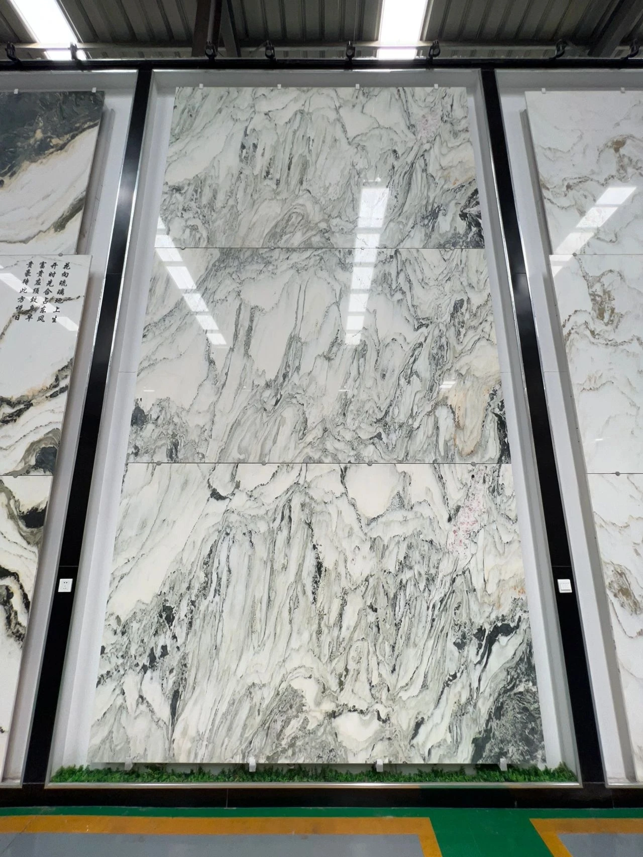Landscape painting wholesale marble slabs white marble luxury living room  floor tiles