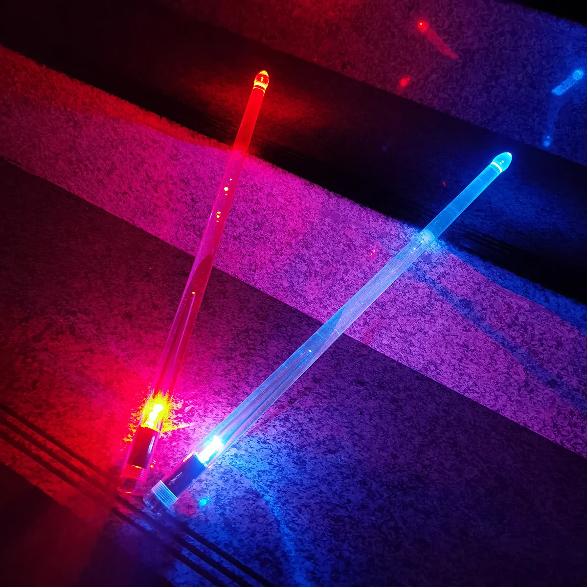 Percussion instrument LED acrylic drum sticks, multi-color luminous drum sticks