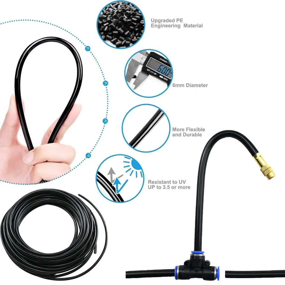 Atomization Sprinkler Nozzles 360 Degree Adjustable Misting Nozzles for Garden Plant Watering Irrigation