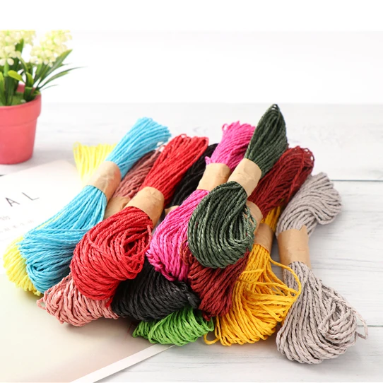 
China Manufacturer Garden Accessory Colored Handmade DIY Crafts Paper Rope For Gift Box Packing 