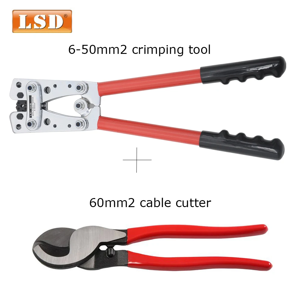 Copper Tube Terminal Crimping Tool,heavy Duty Cable Lug Crimping Tools 6-50mm2 LX-50B