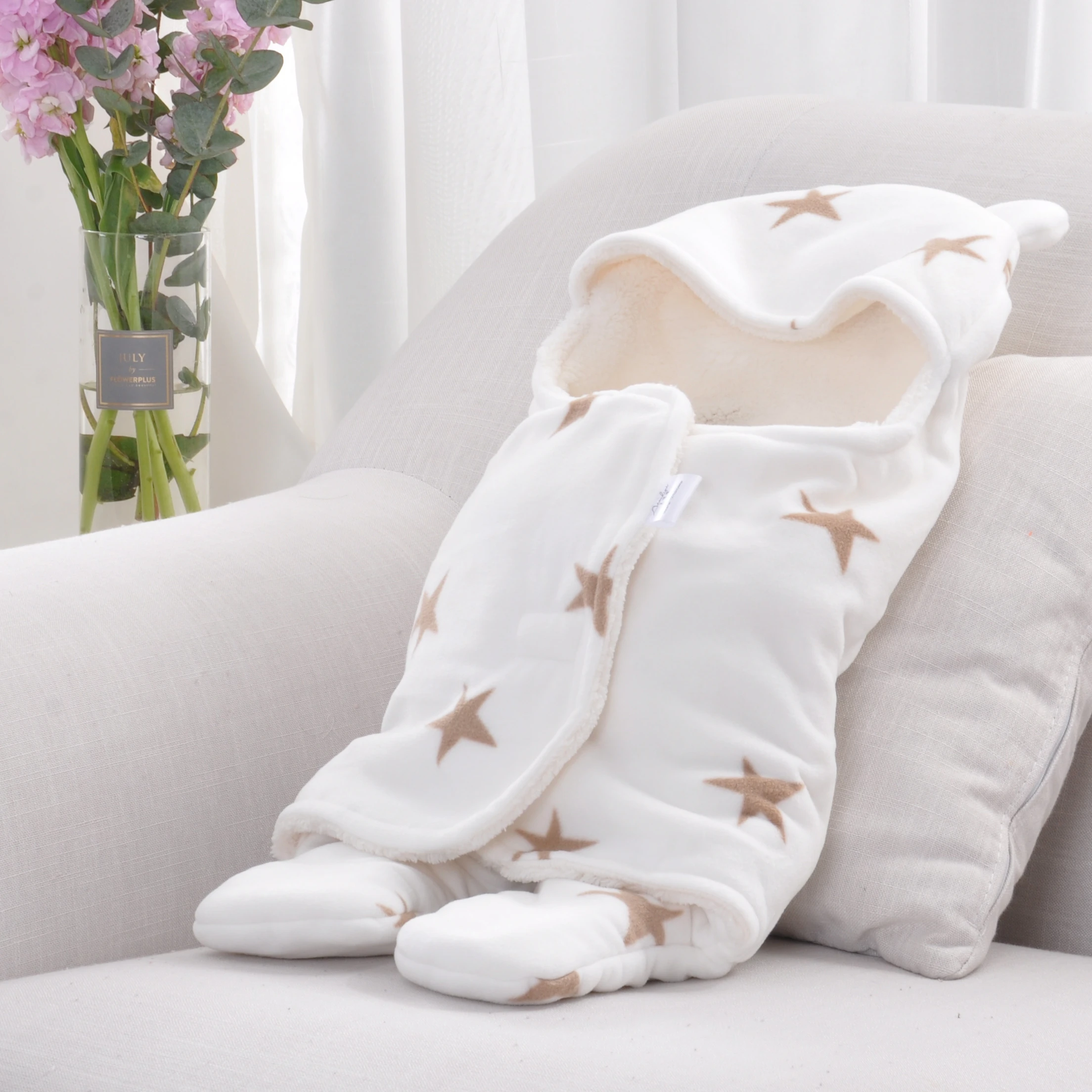 
newborn organic wrap swaddle blanket stroller infant baby sleeping bag 