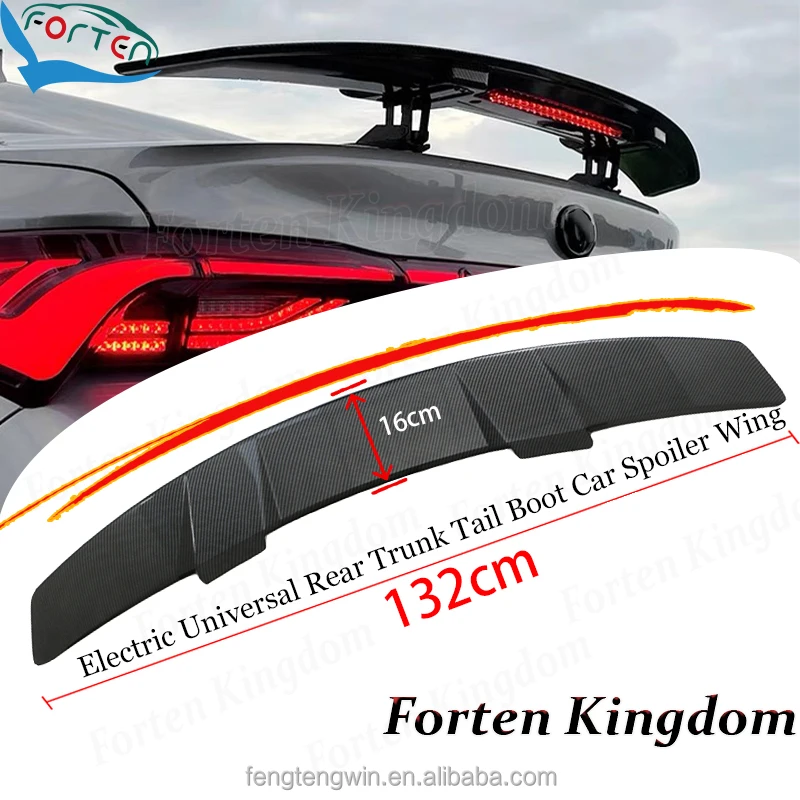 Universal Carbon Fiber Car Spoilers Fit For Chevrolet Camaro 2015-2022 Model Rear Wings Spoiler Car Electric Spoiler Accessories