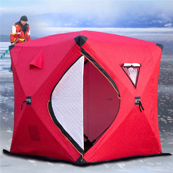 New arrival cube winter fishing tent carp hunting Winter Fishing tent House Thickened Ice fishing Tents Keep