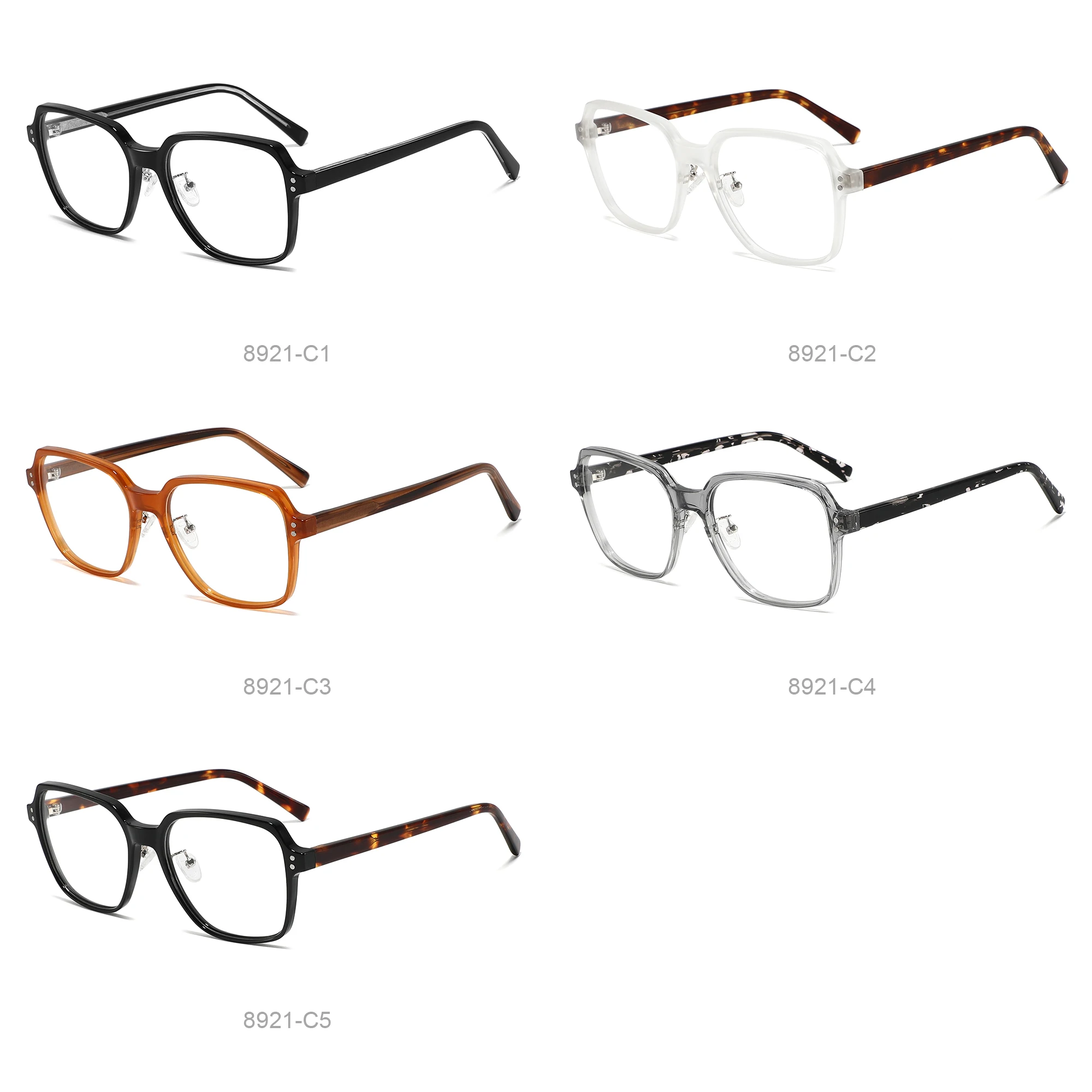 Conchen Retro Eyeglasses Oversize Glasses Custom Logo Acetate Optical Eye Glasses Frames