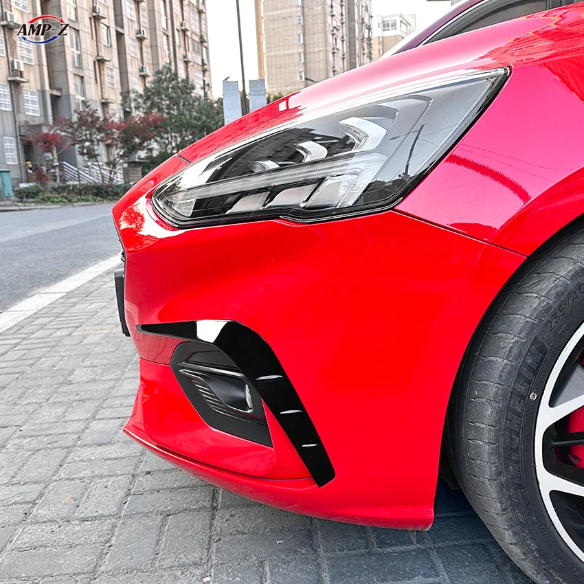 AMP-Z High Quality Plastic Material Front Bumper Flag Splitter For Ford Focus ST Line 2019-2022
