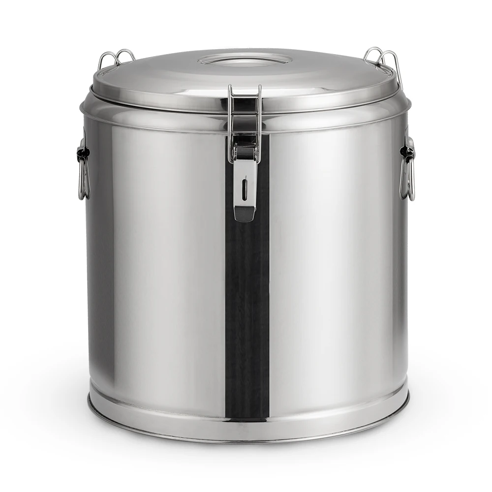 Контейнер для хранения пищевых продуктов из нержавеющей стали с двойными стенками вакуумное теплоизолированное ведро термос молока бочка