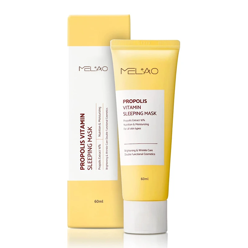 MELAO Private Label Propolis Vitamin Glow Sleeping Mask Customised Night Moisturizer Cream Overnight Moisturizing cream