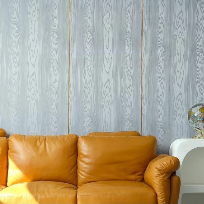 Self Adhesive XPE Material Easily Install Wooden Wallpapers Rolls Anti-collision Removabele Bathroom for Home Decoration
