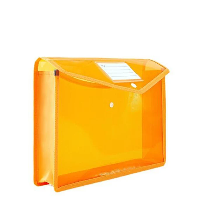 High Quality Custom Pp Official Stationery Document Wallet A4 Size Multi Colors Flap Plastic Pvc Carry On Bag File Folder