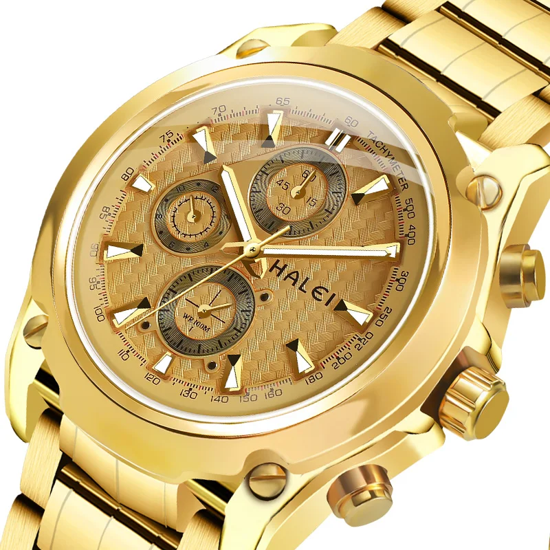 STAR RUDDER 3020M mens high quality gold wrist watch,premium hip hop watch set,japan movt quartz oem odm watch manufacturer