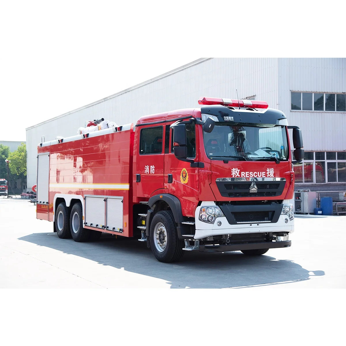 Sinotruk HOWO T-Series Water Foam Fire Fighting Truck Specialized Vehicle China Manufacturer