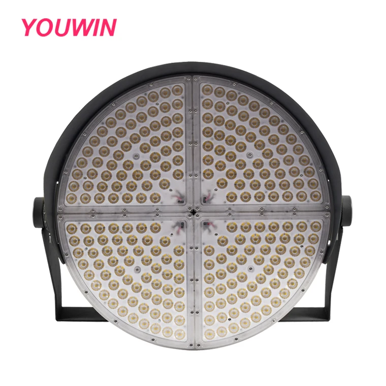 YOUWIN 500W LED High Mast Light Outdoor Stadium IP66 Lightning Protector Flood Light Tennis Court Football Field Black Aluminum