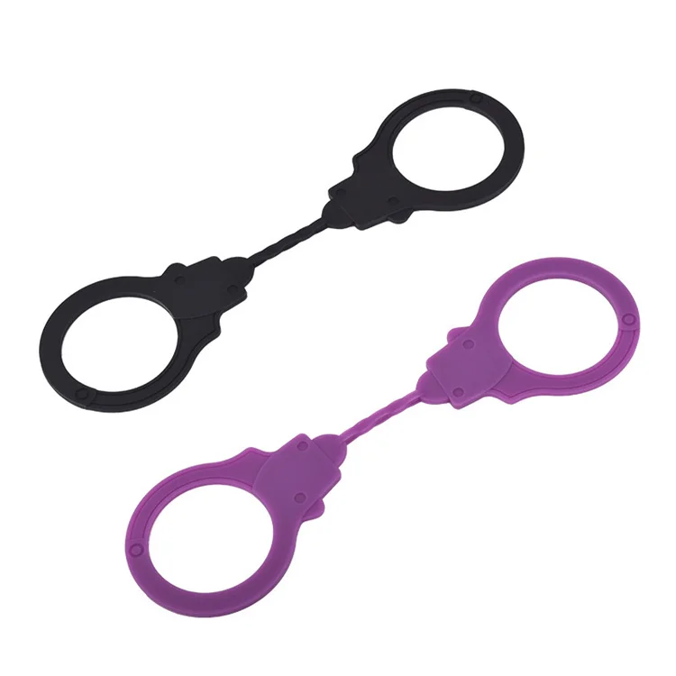 SM Cosplay Game Toys For Couple Bondage Gear Silicone Rubber Handcuff Sex Toy