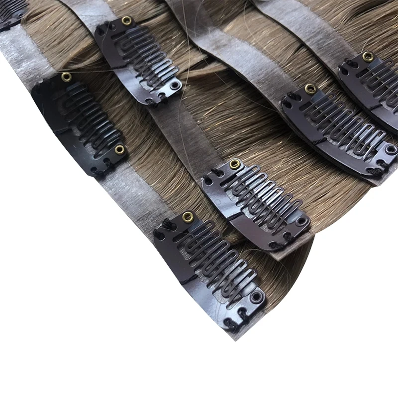 100% Russian Human Remy Hair Clip ins Wholesale Invisible Seamless Clip in Hair Extension virgin human Hair extension