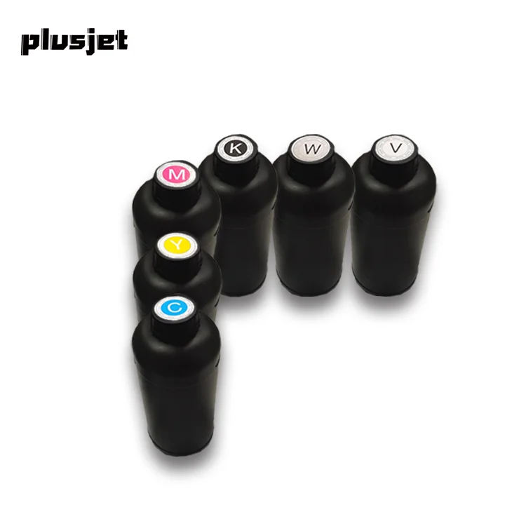 Пигментные УФ-чернила Plusjet 1000 мл для печатной машины кристаллических этикеток УФ-ДТФ чернила принтера УФ ДТФ