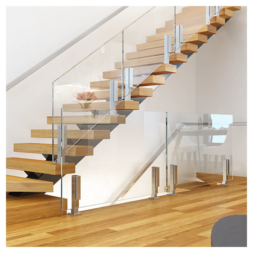 Wholesaler deck railing aluminum frameless glass talon spigots stair glass railing post