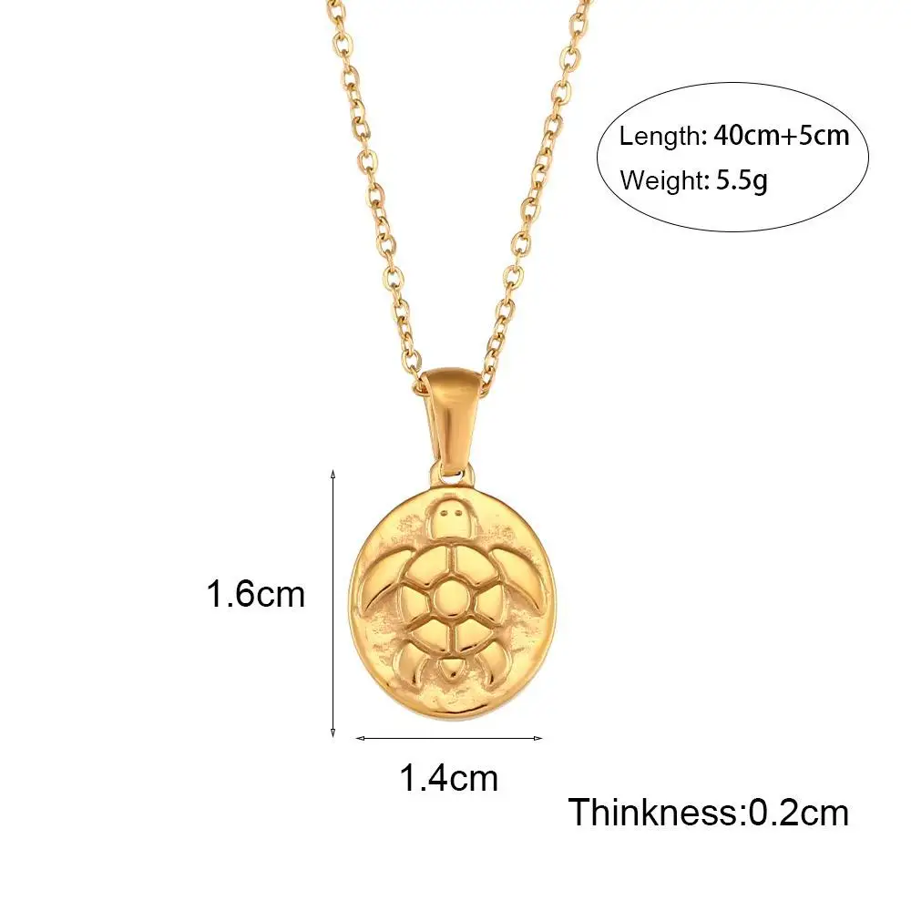 Hot selling Women Jewelry 18k Gold Pated Necklace Stainless Steel Charm Chain Sun Flower Heart Round Pendant Necklaces For Women